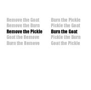 Remove the Pickle / Burn the Goat split album cover