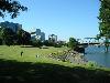 Hawthorne Bridge and Tom McCall Waterfront Park